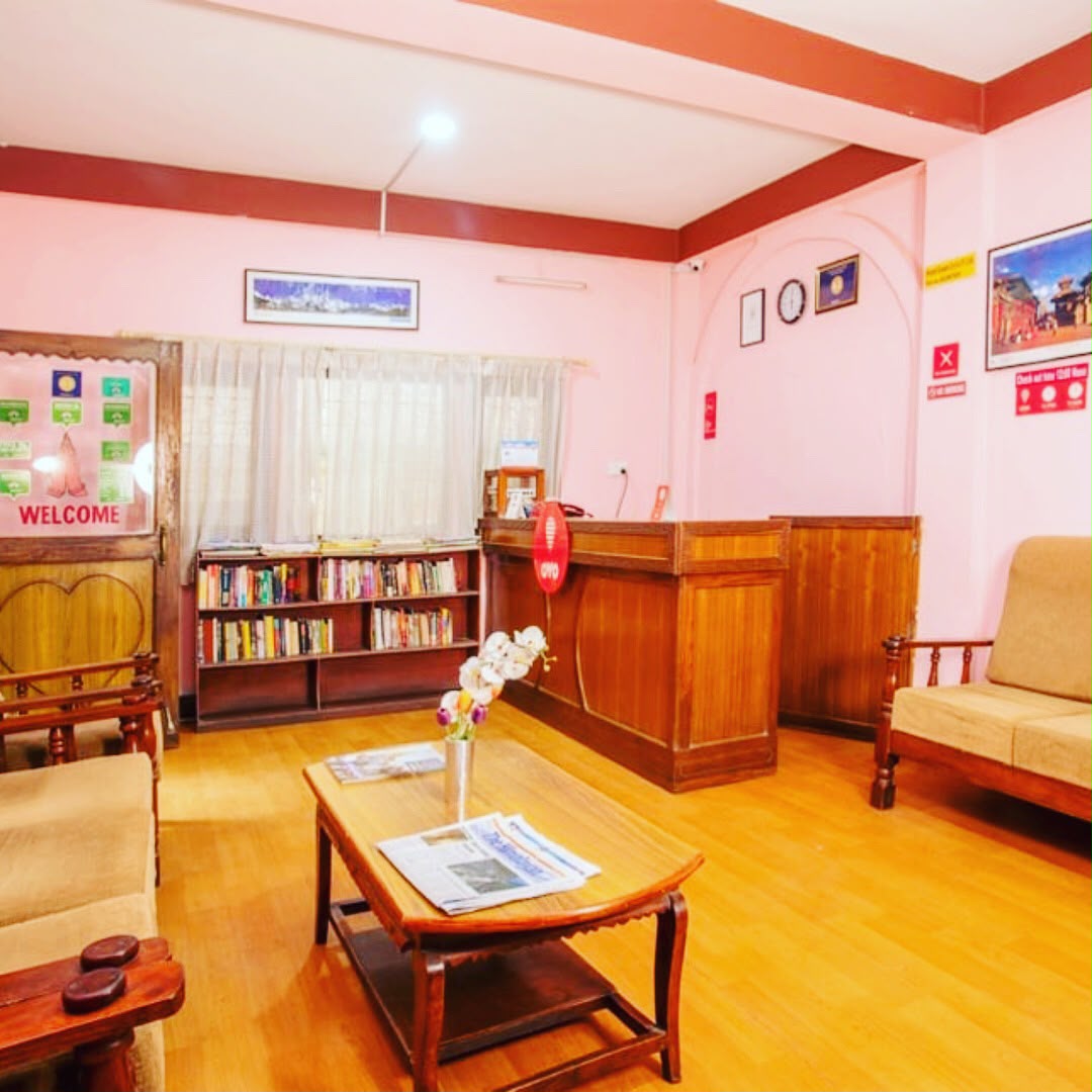 Reception counter at Hotel Green Orchid, Thamel